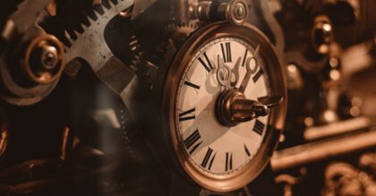 Explore the intricate details of a vintage clockwork mechanism showcasing gears and nostalgia.