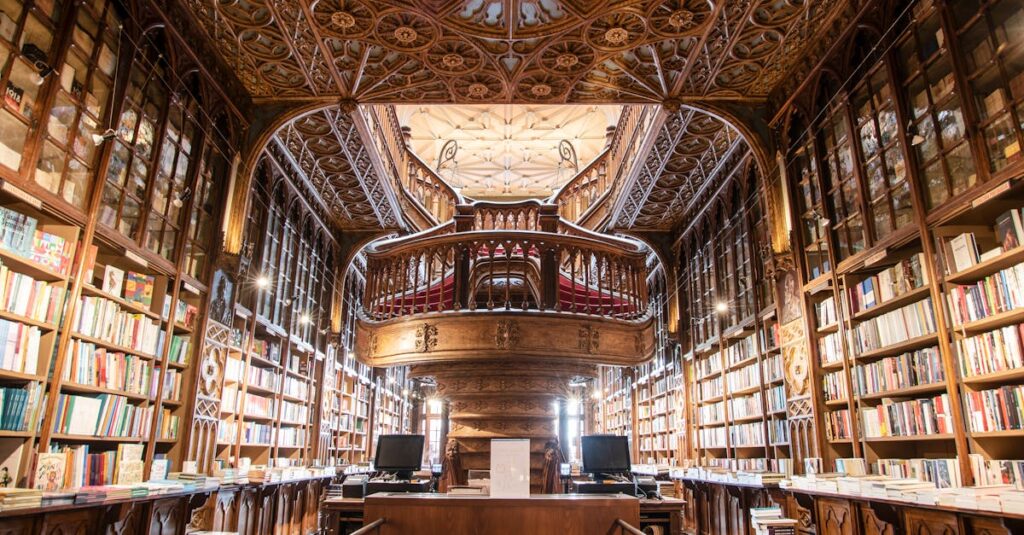 Discover the intricate design and rich history of the Livraria Lello bookstore in Porto, Portugal.